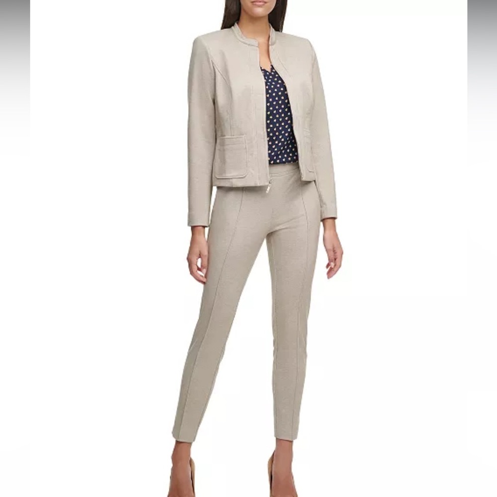 Tommy Hilfiger Stripped Zippered Jacket w/ Stretch Knit Pull-Up Skinny fit Ankle